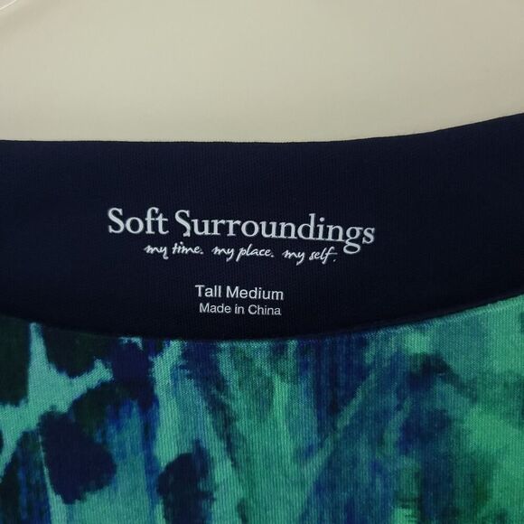 Soft Surroundings Ruched 3/4 Sleeve Darcy Dress - Picture 7 of 9